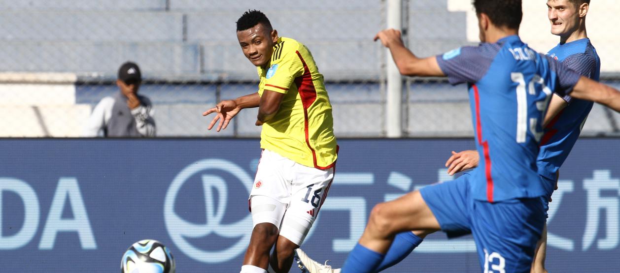 Óscar Cortés, autor del primero y el quinto gol de Colombia. 