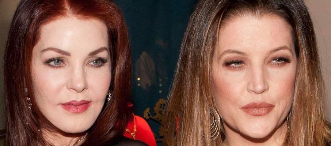 Priscilla Presley junto a su hija Lisa Marie que murió en enero pasado
