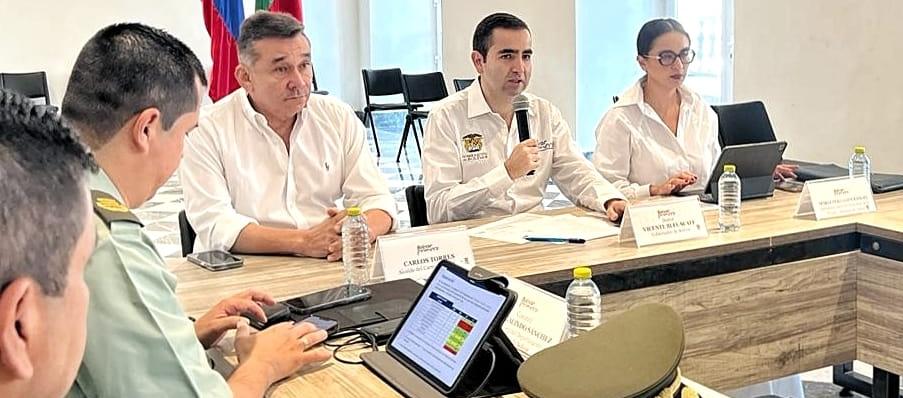 El gobernador de Bolívar, Vicente Blel, en el consejo de seguridad sobre el asesinato de la lideresa trans Dania Polo