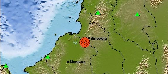 El reporte del temblor de 4,0 grados en San Andrés de Sotavento.