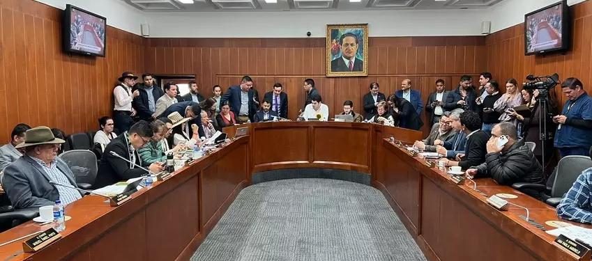 Comisión Séptima del Senado durante inicio de la discusión del proyecto de Reforma Pensional.