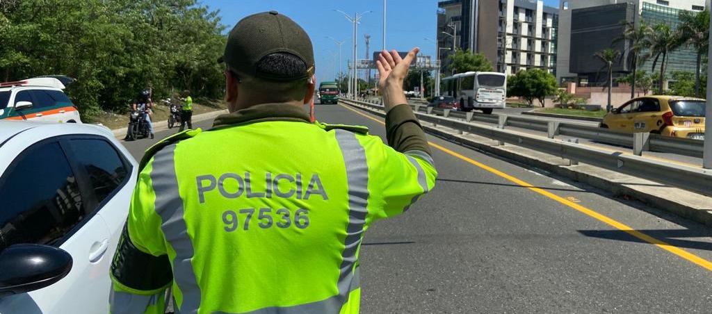 Operativo de la Policía de Tránsito y Transporte. 