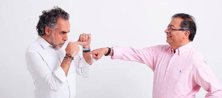 Armando Benedetti y el presidente Gustavo Petro en una gráfica de la pasada campaña electoral.