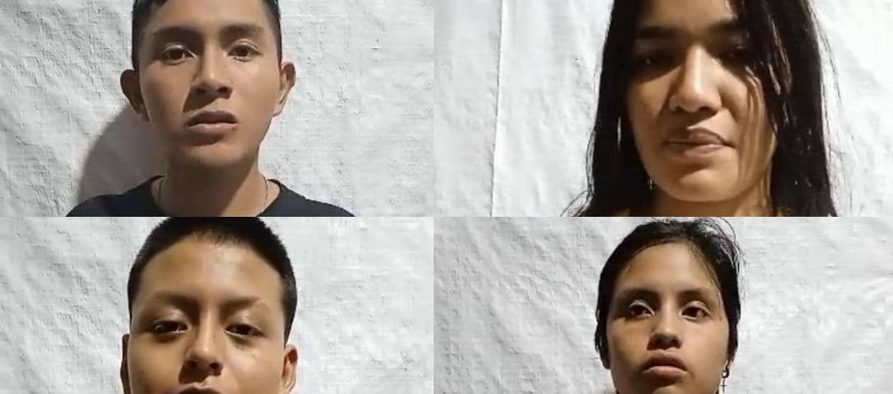 Cuatro de los capturados.