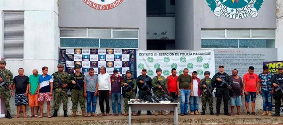 Los capturados durante los operativos. 