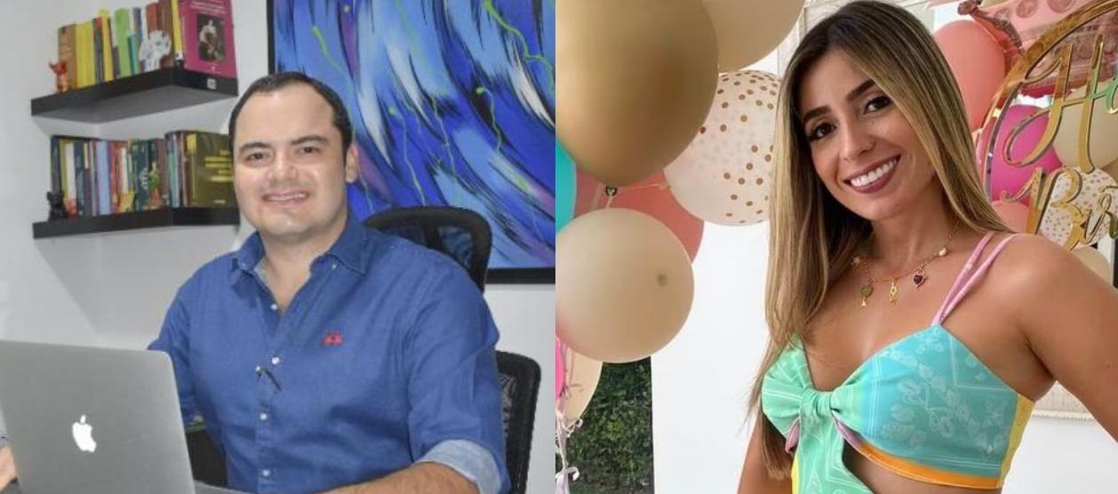 El Contralor del Huila, Andrés Felipe Vanegas Mosquera y su pareja Salomé Bahamón, secretaria general de la Alcaldía de Neiva.
