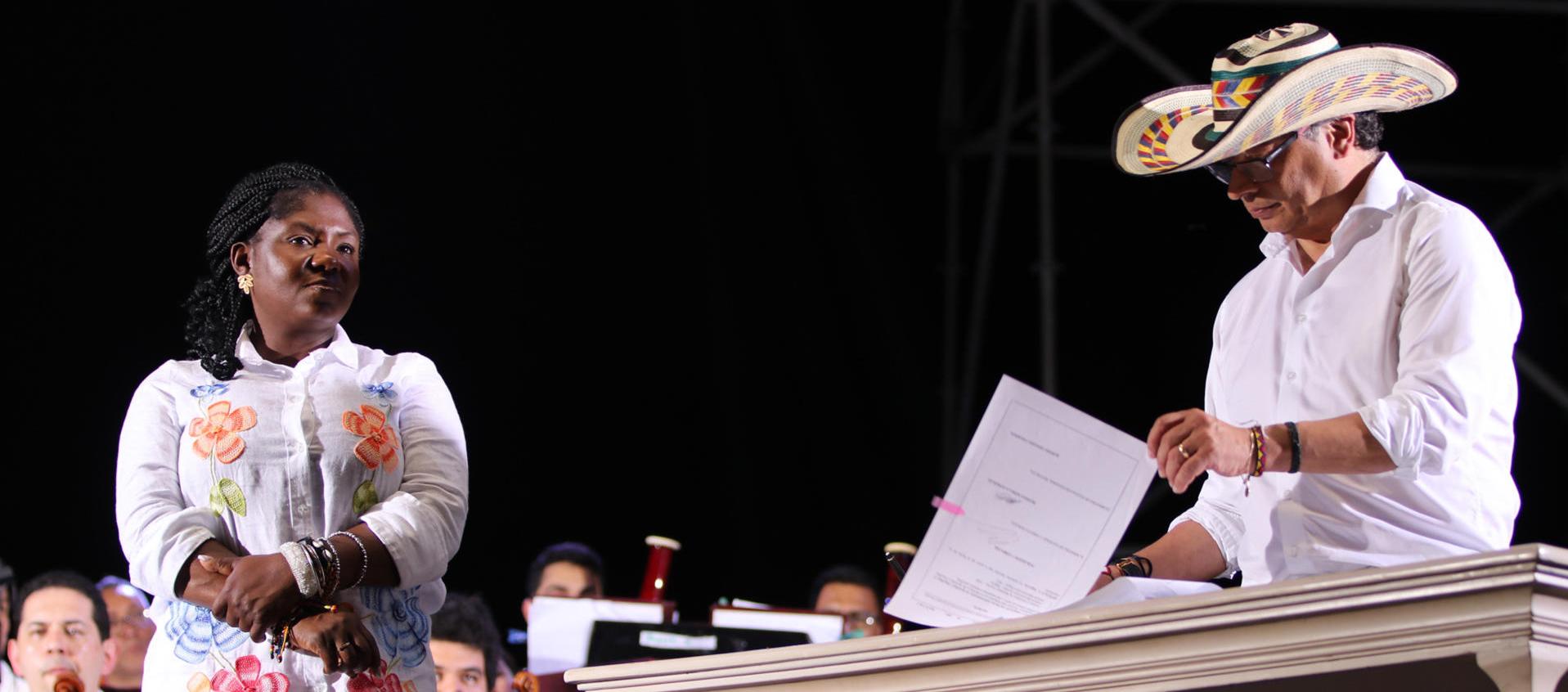La Vicepresidenta Francia Márquez y el presidente Gustavo Petro. 