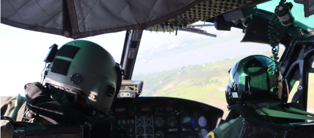Sobrevuelo de la Fuerza Aérea Colombiana por el incendio en el Parque Isla Salamanca.