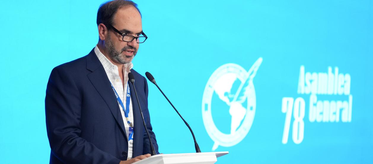 El presidente de la SIP, Michael Greenspon.