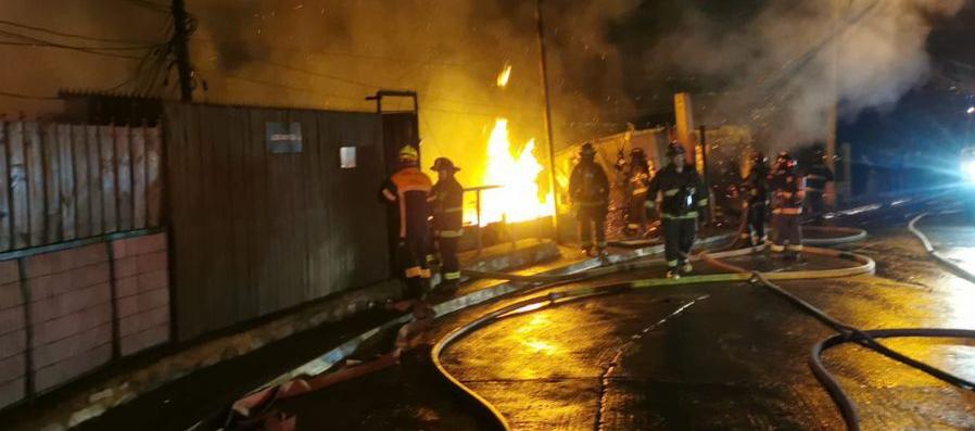 Incendio en Valparaíso. 