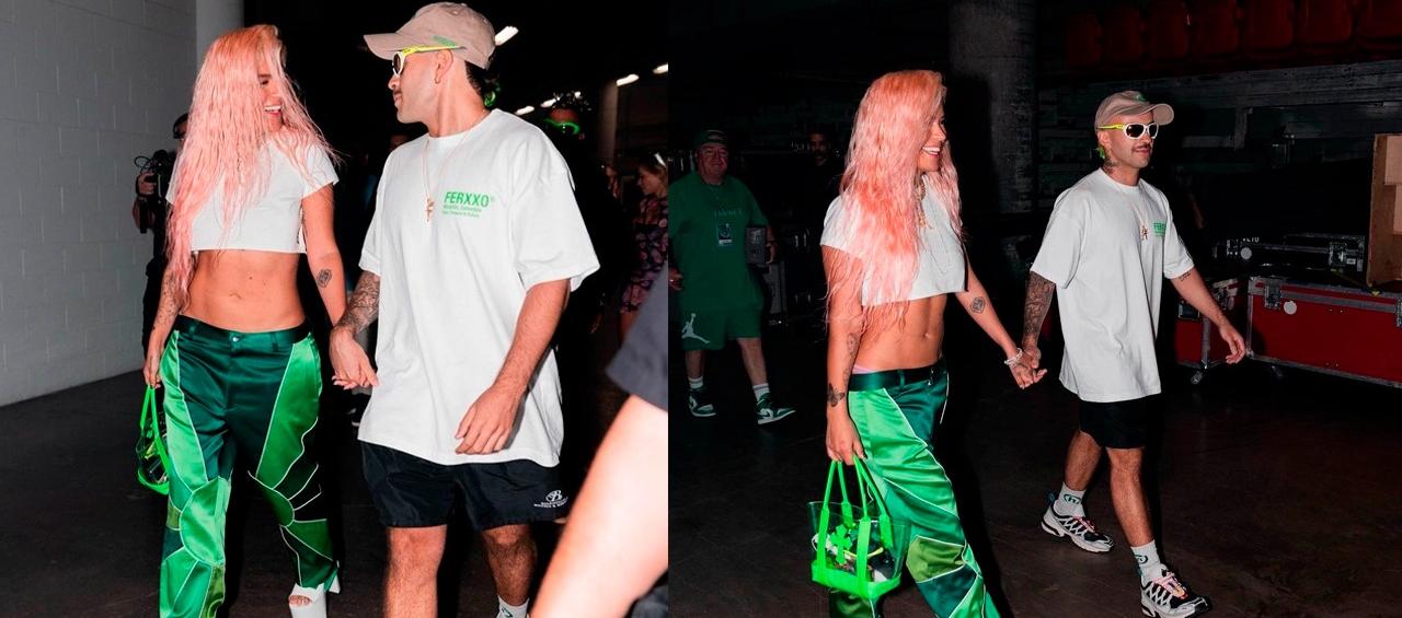 Karol G. y Feid captados juntos en el concierto que el paisa ofreció en Miami