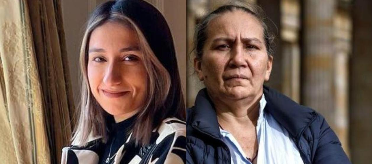 Laura Sarabia y la exniñera Marelbys Meza.