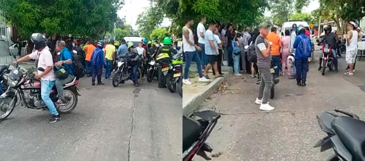 Lugar donde quedó muerto el presunto delincuente. 