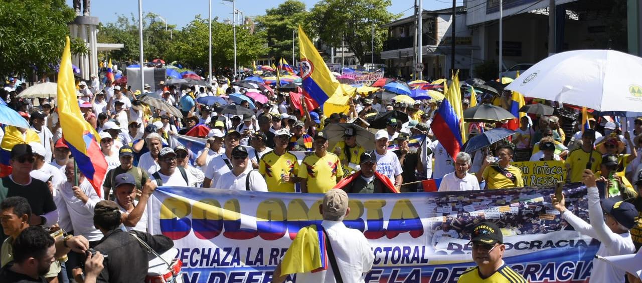 Marcha en contra del Gobierno.
