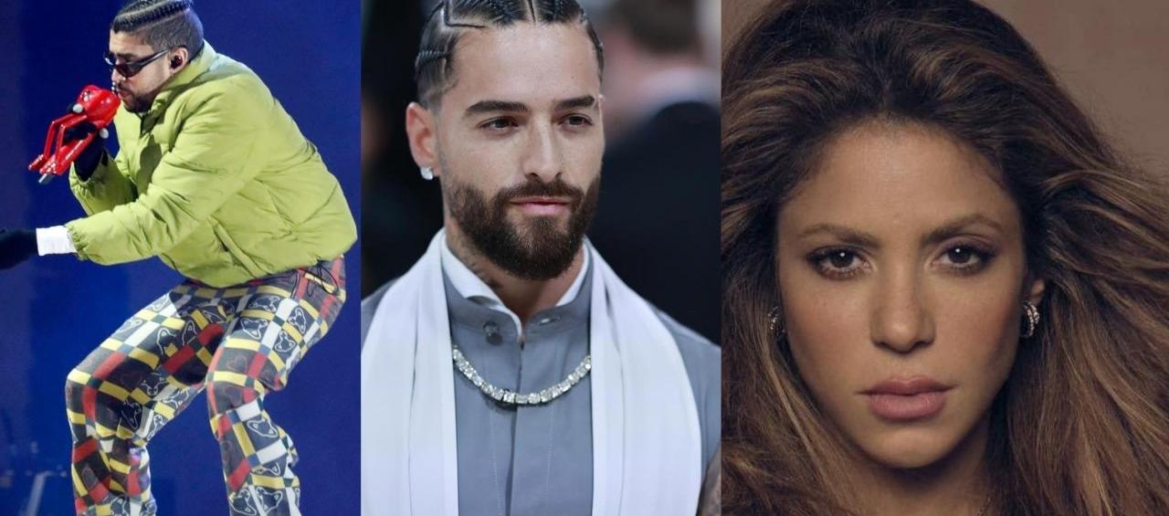 Bad Bunny, Maluma y Shakira.