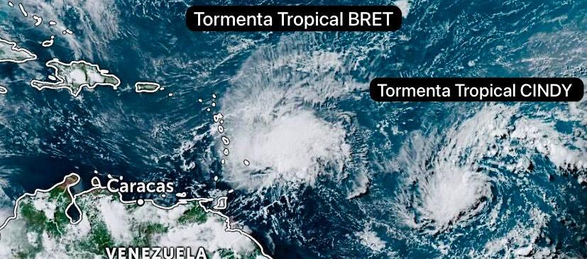 Puntos donde se ubican 'Bret' y 'Cindy'