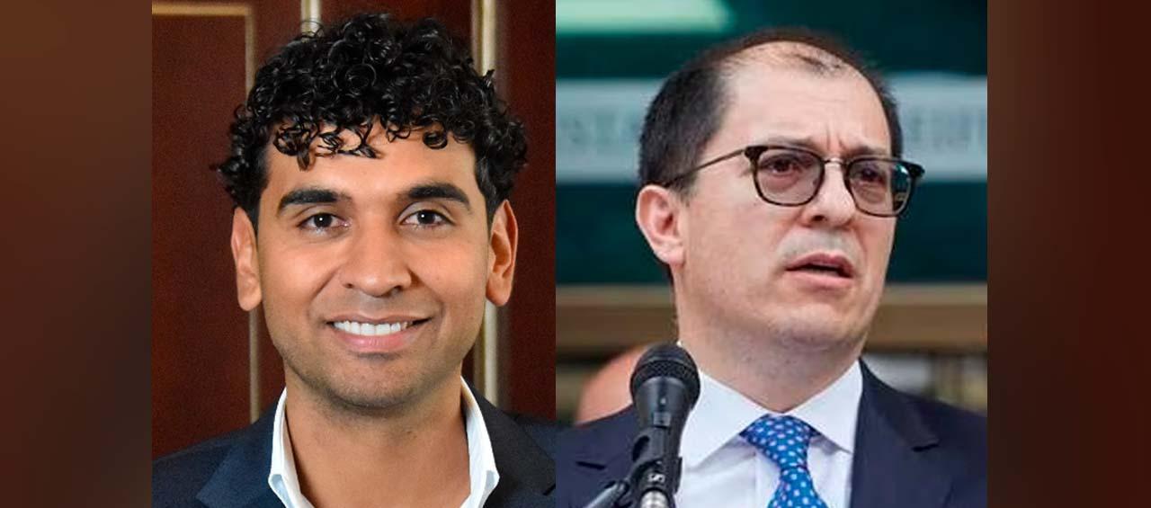 David Racero, presidente de la Cámara de Representantes, y Francisco Barbosa, Fiscal General de la Nación.