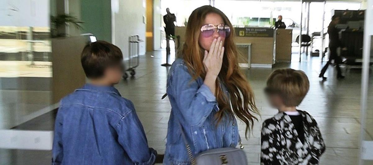Shakira de vacaciones con sus hijos