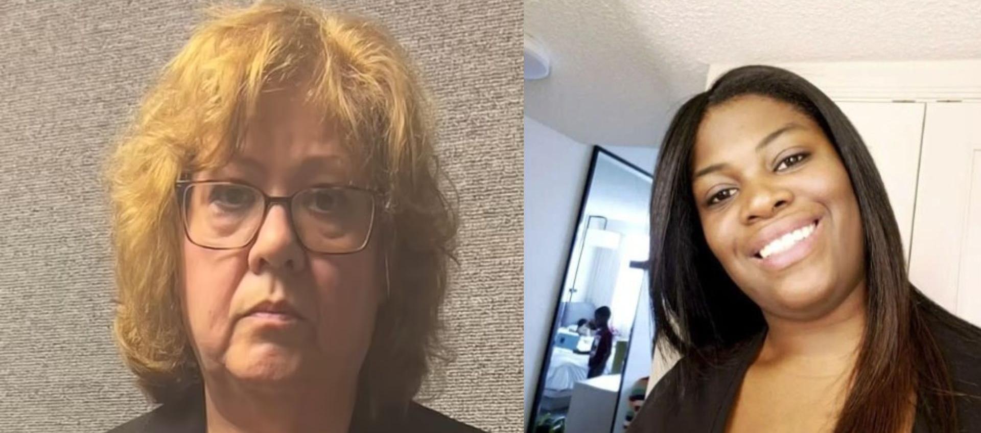 Susan Louise Lorincz, presunta asesina, y Ajike "AJ" Owens, víctima.