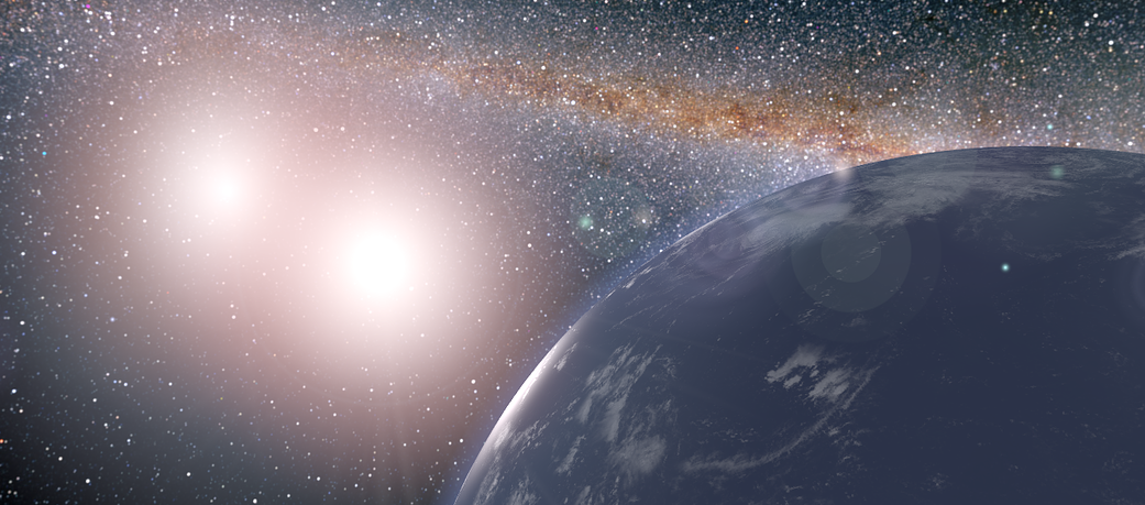 El nuevo sistema formado por dos estrellas y dos planetas orbitan en torno a ambas.