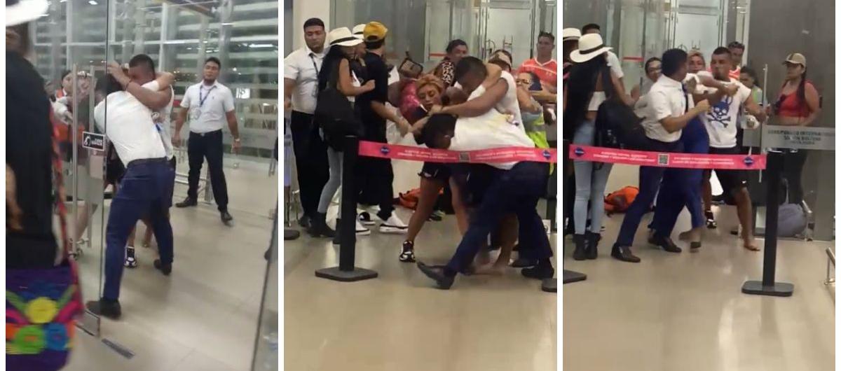 Imágenes de la riña.