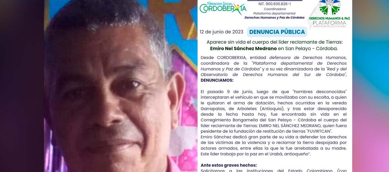 Emiro Nel Sánchez, presidente de la Fundación de Restitución de Tierras, Fuvirtcan