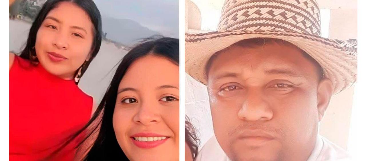 Las hermanas Arlenis Yaneth y Rosaura María Ramírez, fallecidas, y su padre Nelson Enrique Ramírez, herido.