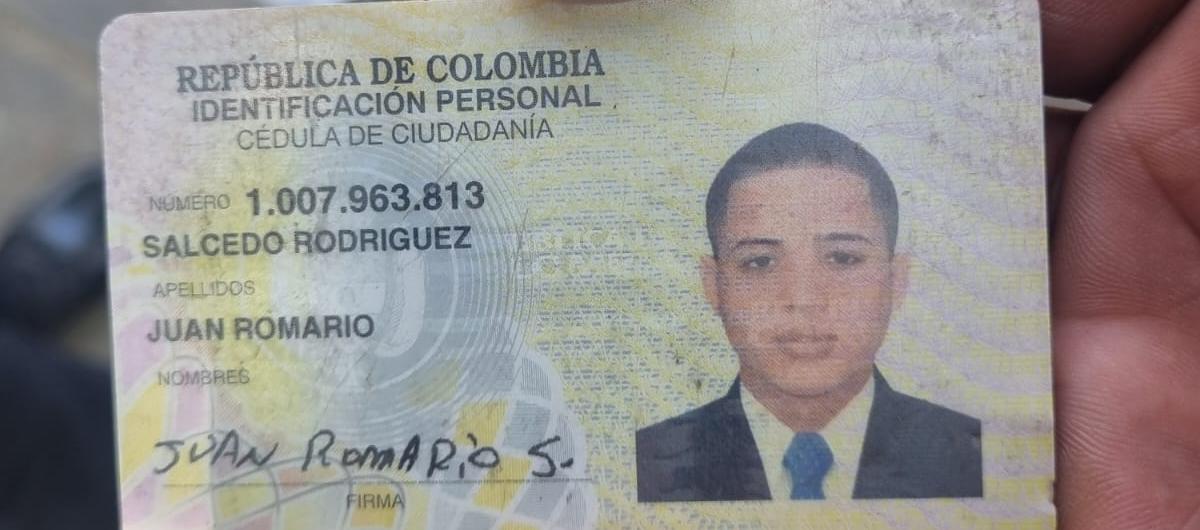 Juan Romario Salcedo Rodríguez, asesinado en Rebolo