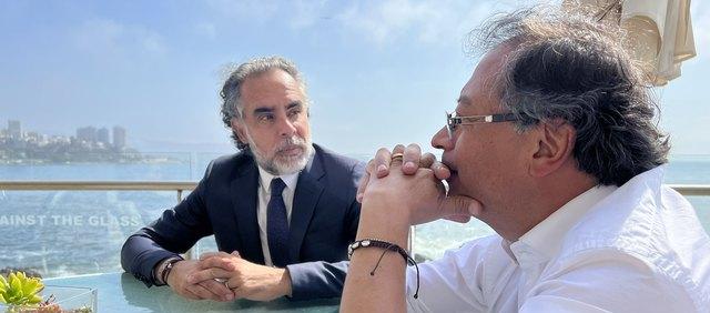 El Presidente Petro y su exembajador en Venezuela Armando Benedetti