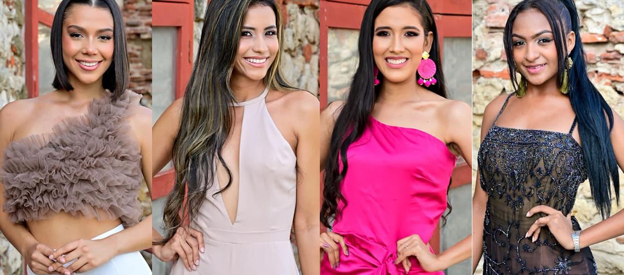 Andrea, Yaniris, Gloria Estefan y Yeilis aspiran a ganarse la corona de Señorita Cartagena 2023