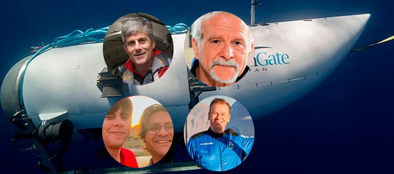 Los cinco pasajeros del sumergible.