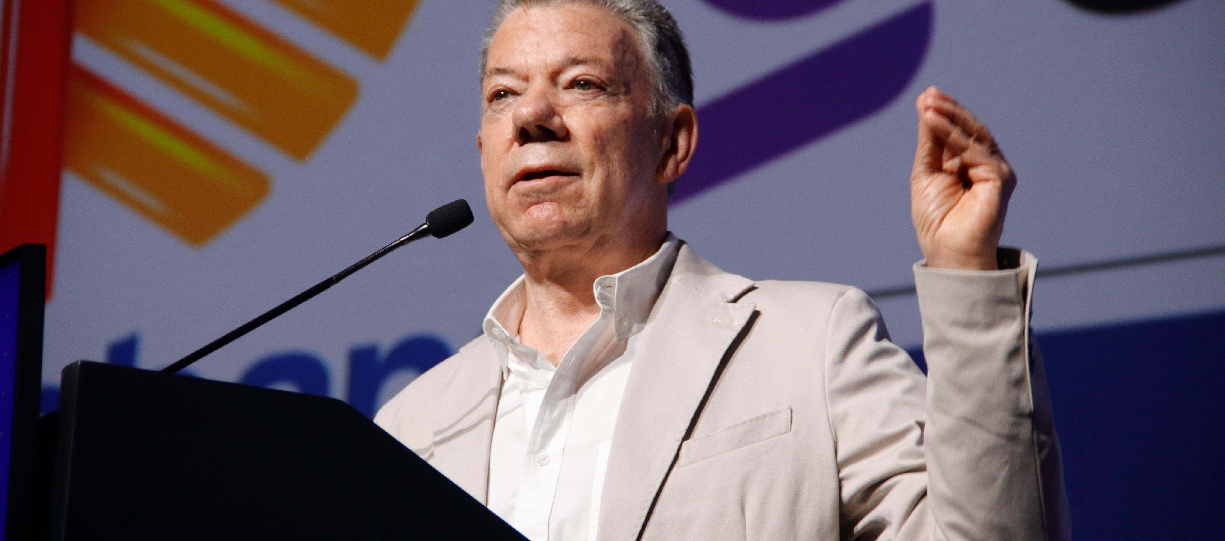 Juan Manuel Santos intervino este viernes en Asobancaria
