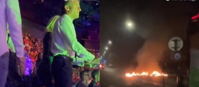 El presidente Macron bailó al ritmo de la música de Elton John mientras varias ciudades de Francia ardían por las protestas