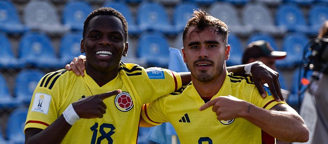Jhojan Torres y Tomás Ángel, integrantes de la Selección Colombia Sub-20.