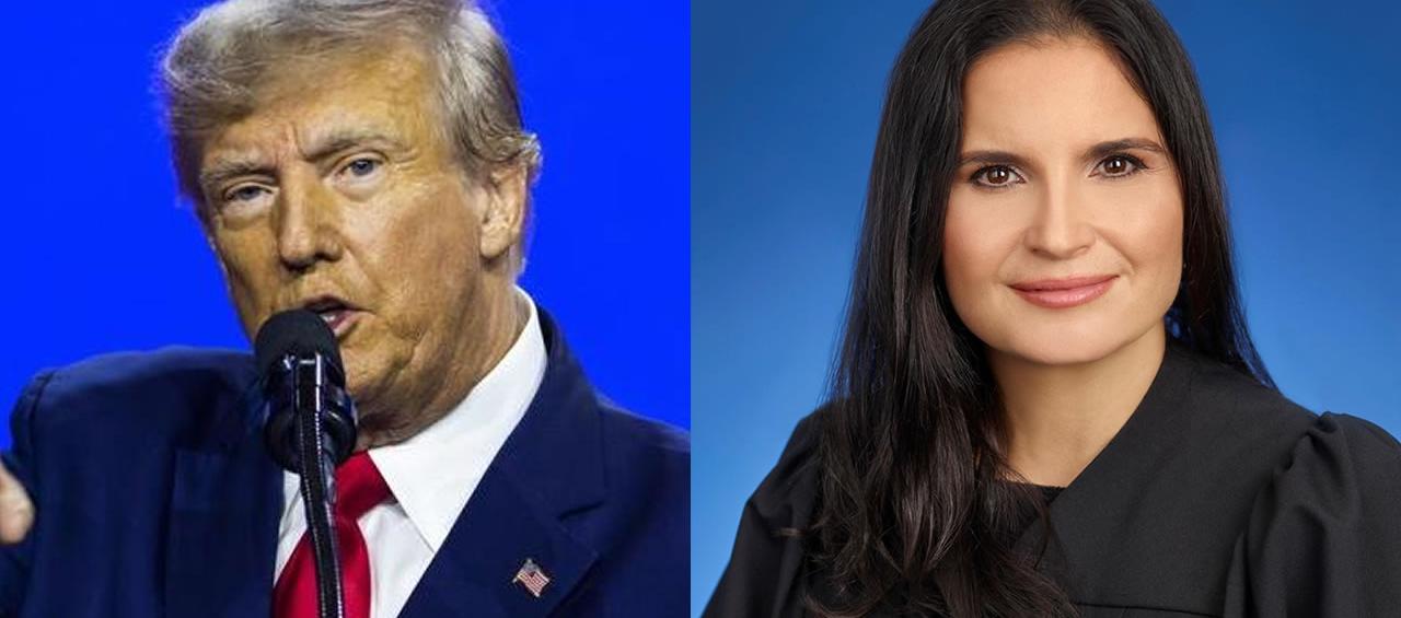 El expresidente Trump y la juez colombiana Aileen M. Cannon.