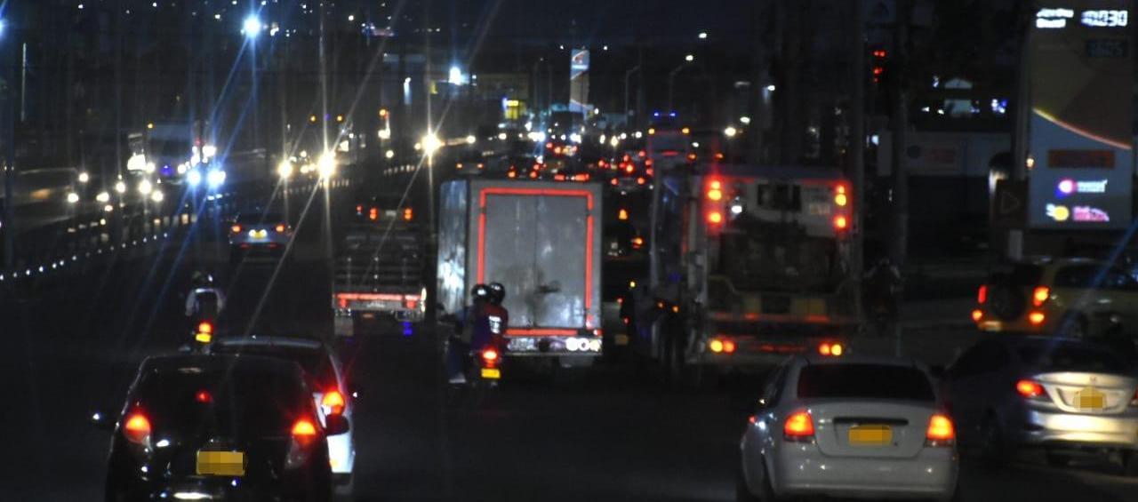 El trancón en la Avenida Circunvalar.
