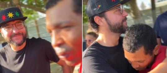 El alcalde Jaime Pumarejo con 'Juaco'. 