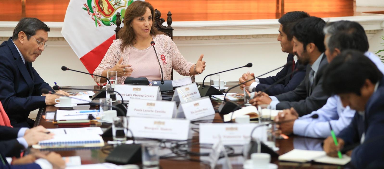 La presidenta de Perú, Dina Boluarte.