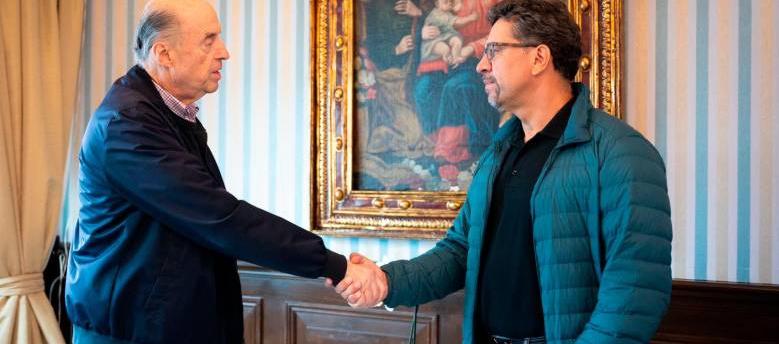 Encuentro entre el Canciller Álvaro Leyva y el embajador en Nicaragua León Fredy Muñoz en la Cancillería.