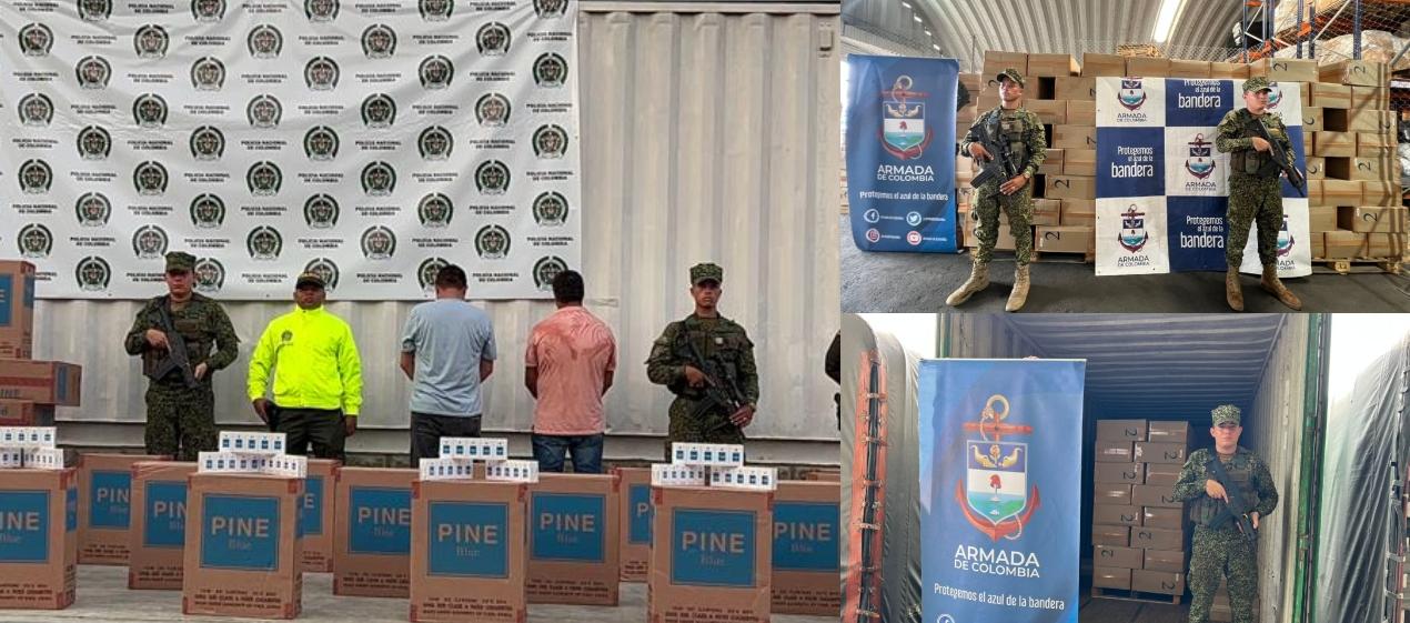 Mercancía de contrabando incautada. 