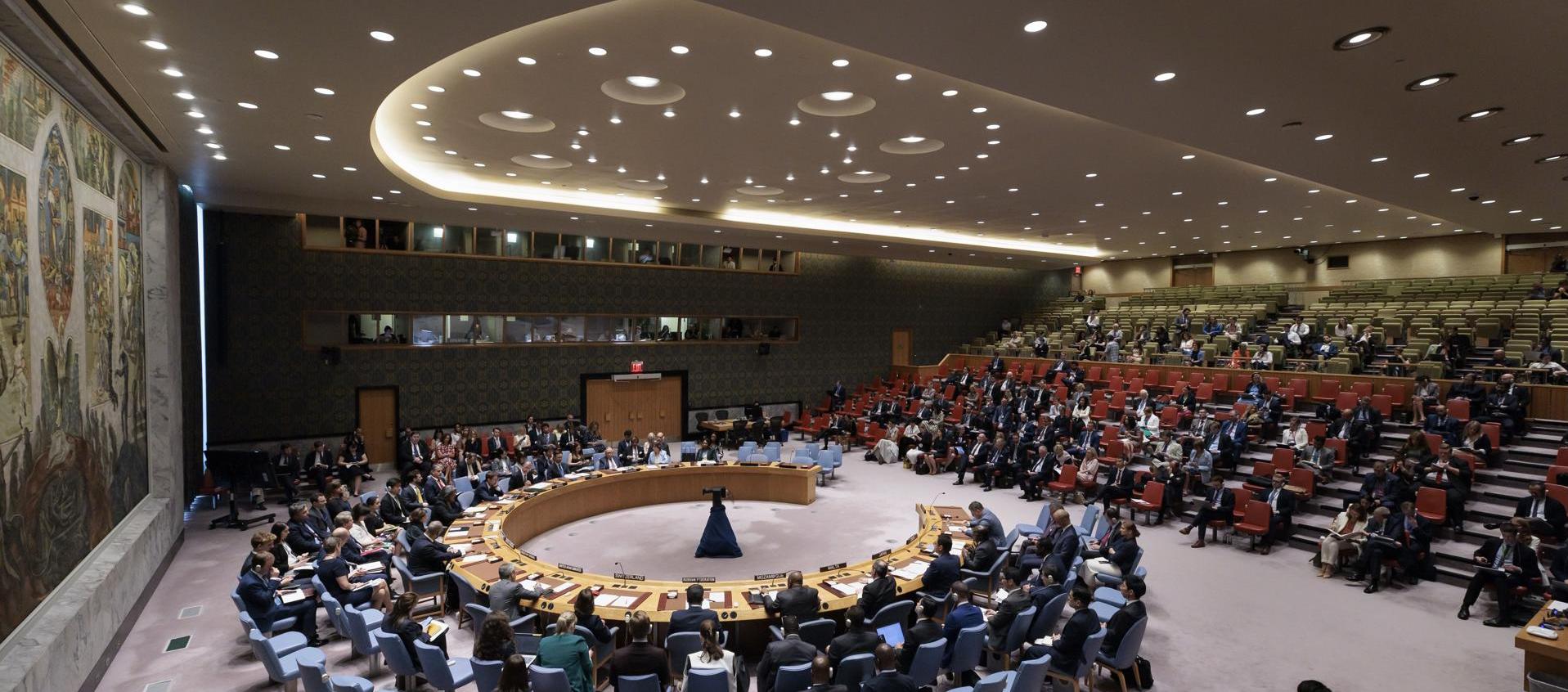 Vista del Consejo de Seguridad de la ONU en la sede de Naciones Unidas, en Nueva York