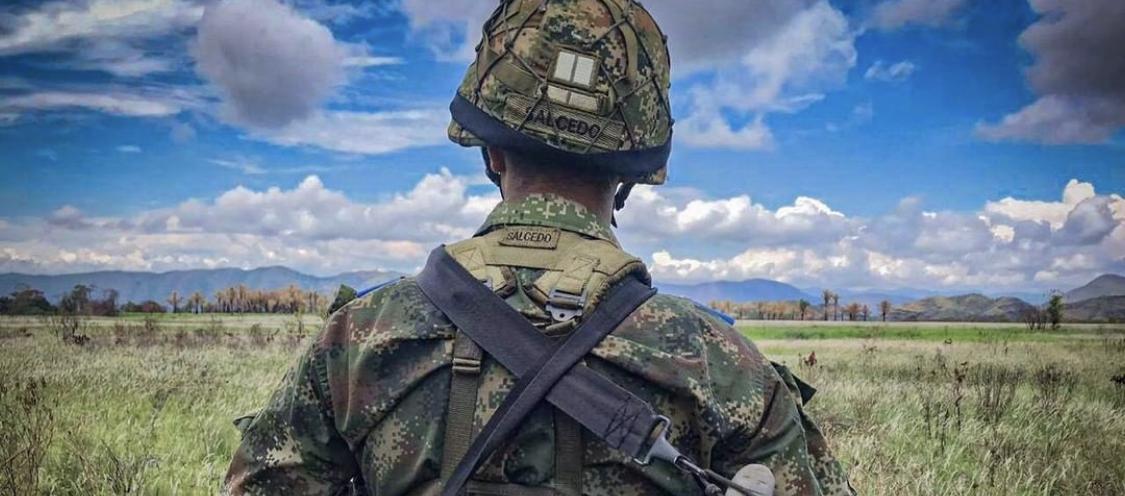 Soldado del Ejército Nacional. 