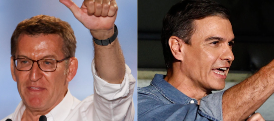 Alberto Núñez Feijóo y Pedro Sánchez