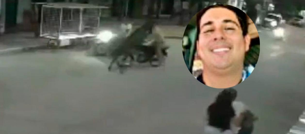 Momento de la embestida y foto de Staling Matteo Chaparro Vargas.