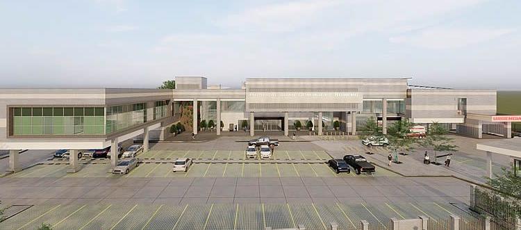 Fachada del Nuevo Hospital Juan Domínguez Romero de Soledad.