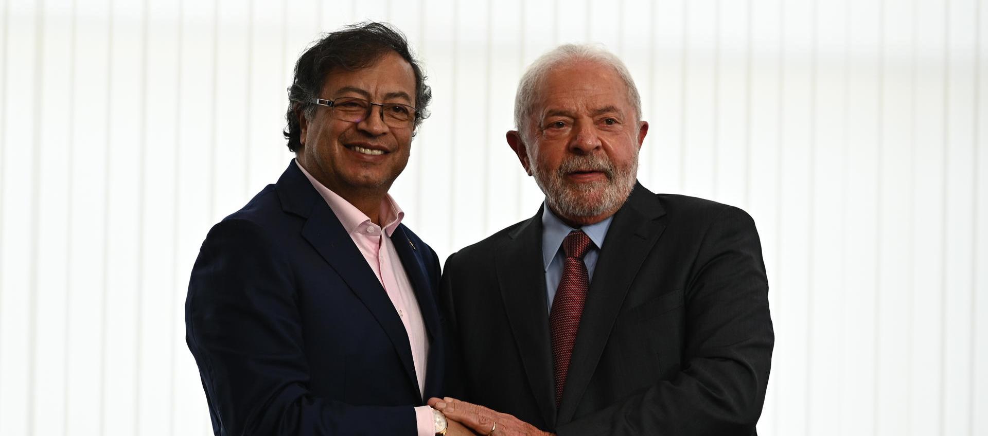 Gustavo Petro, Presidente de Colombia, y Luiz Inácio Lula da Silva, presidente de Brasil.