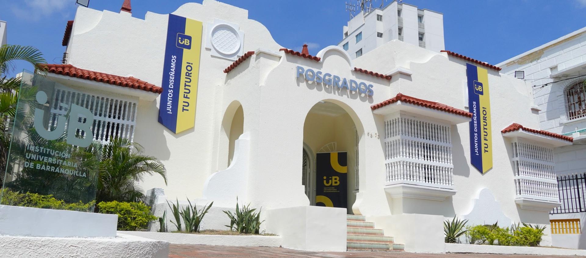 Fachada de la Institución Universitaria de Barranquilla (IUB).