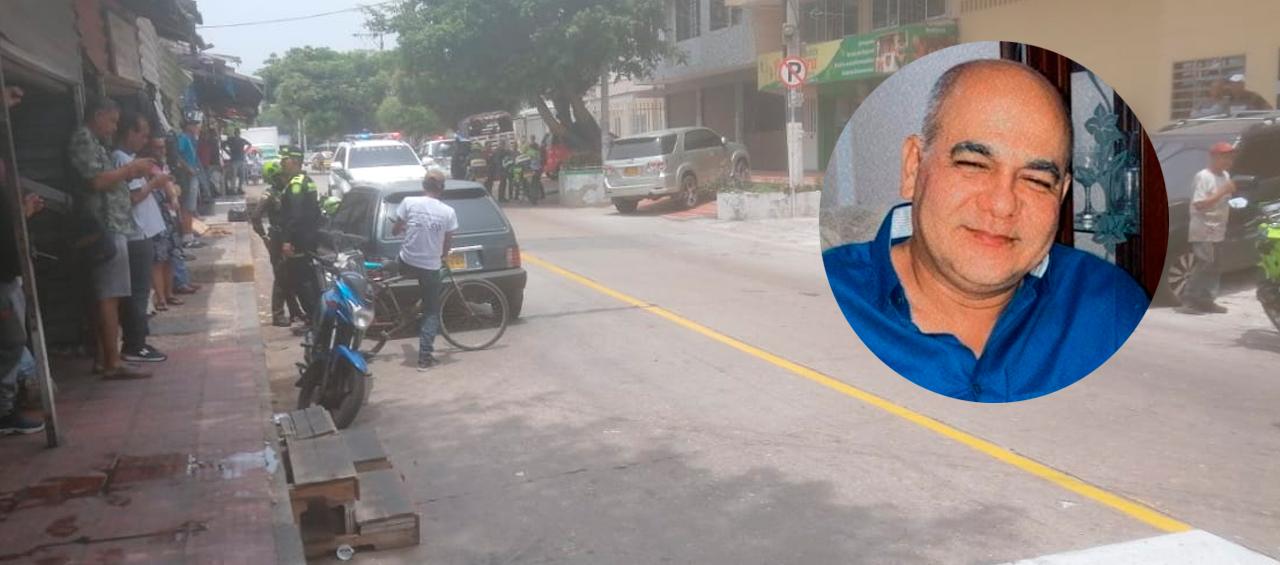 Lugar de los hechos y Nelson Martínez, el comerciante asesinado