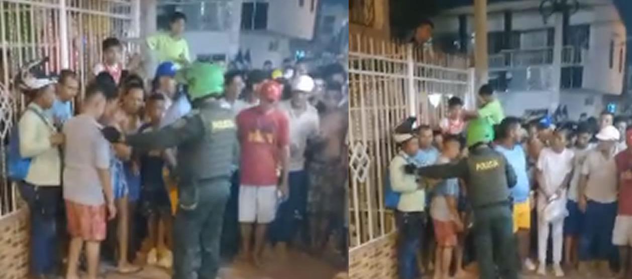 La Policía acordonó el lugar donde quedó tendida la víctima mortal. 