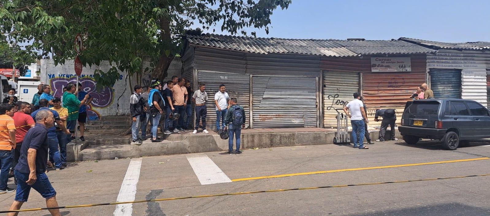 Lugar en donde fue asesinado Nelson Alfonso Martínez López.